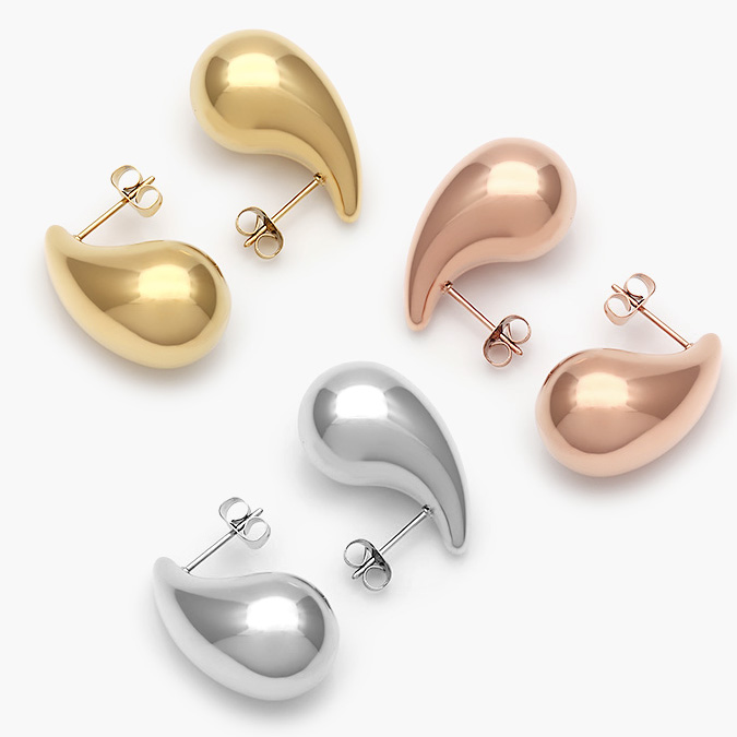 AA10056 Aretes Acero Inoxidable Gotas 26mm. 0056 - Imagen 1