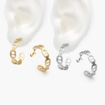 Aretes Acero Inoxidable Eslabones 0081 - Oro
