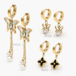 Hoops Acero Inoxidable Mariposas 182