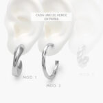Aretes Acero Inoxidable 93 - Modelo 1