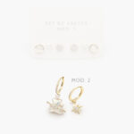 Set Aretes Chapa de Oro Perlas 139 - Modelo 1