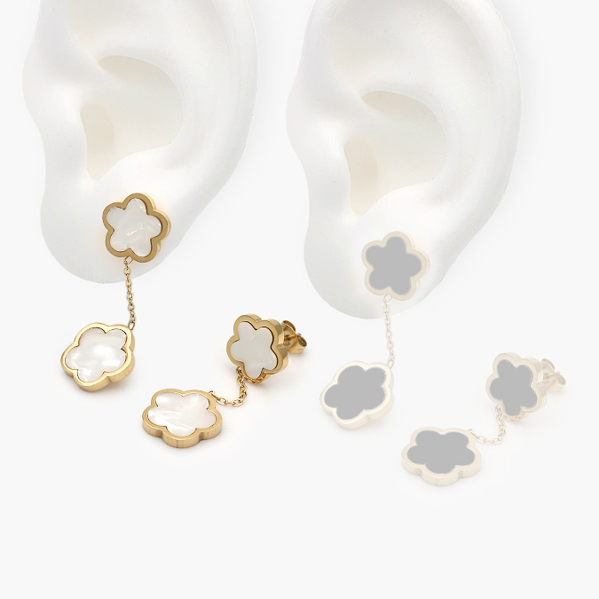 marcaca439 Aretes Acero Inoxidable Mariposas 105 - Imagen 1