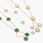 Collar Acero Inoxidable Flor Esmalte/Madre Perla 472 - Blanco
