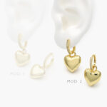 Hoops Chapa de Oro Corazones 812