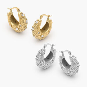 Arracadas Acero Inoxidable Zirconias 185