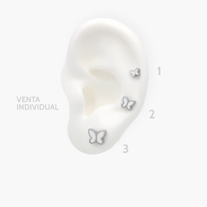 AAP0214 Piercing Acero Inoxidable Mariposas Esmalte 214 - Imagen 1