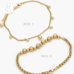 Tobillera Acero Inoxidable Bolitas 29