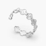 Brazalete Chapa de Oro Flores 518 - Imagen 2