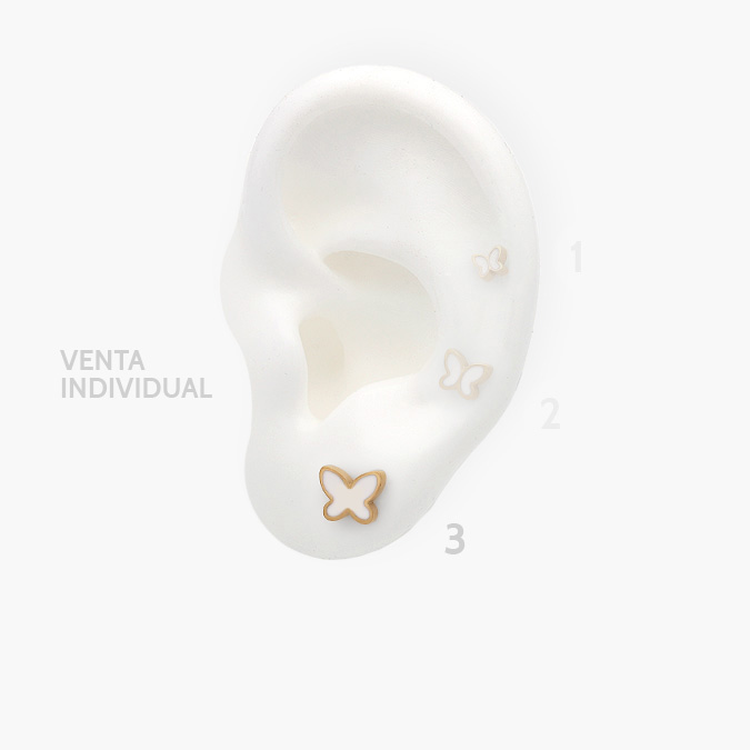 aap0213-1 Piercing Acero Inoxidable Mariposas Esmalte 213 - Imagen 1