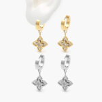 Hoops Acero Inoxidable Flor Madre Perla 191 - Oro