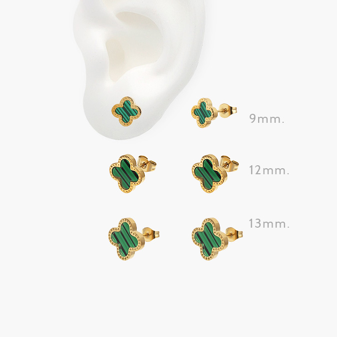 AA50047 Broqueles Acero Inoxidable Flores Esmalte 47 - Imagen 1