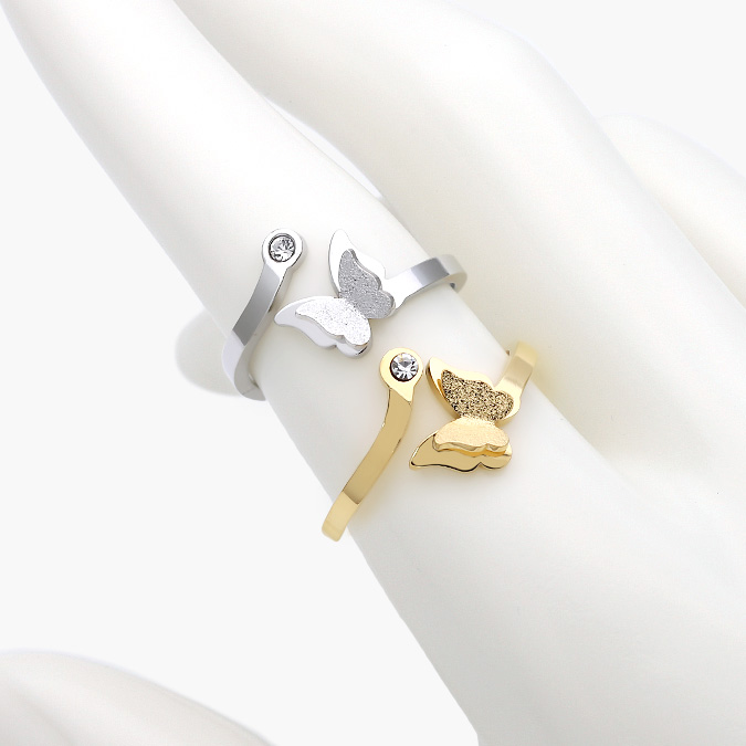 AB0379 Anillo Acero Inoxidable Mariposa 0379 - Imagen 1