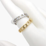 Anillo Acero Inoxidable Eslabones 0385 - 6 - Oro