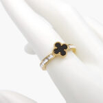 Anillo Acero Inoxidable Flor Esmalte 0389