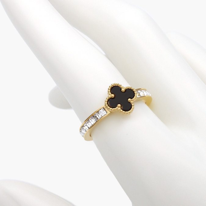 AB0389 Anillo Acero Inoxidable Flor Esmalte 0389 - Imagen 1