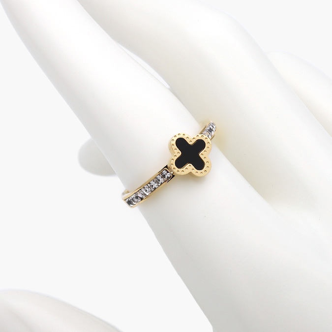 AB0390 Anillo Acero Inoxidable Flor Esmalte 0390 - Imagen 1