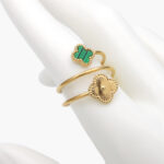Anillo Acero Inoxidable Doble Flor 0394 - 6