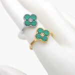 Anillo Acero Inoxidable Flor Esamlte 0403 - 8 - Plata