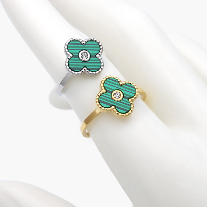 AB0403 Anillo Acero Inoxidable Flor Esamlte 0403 - Imagen 1