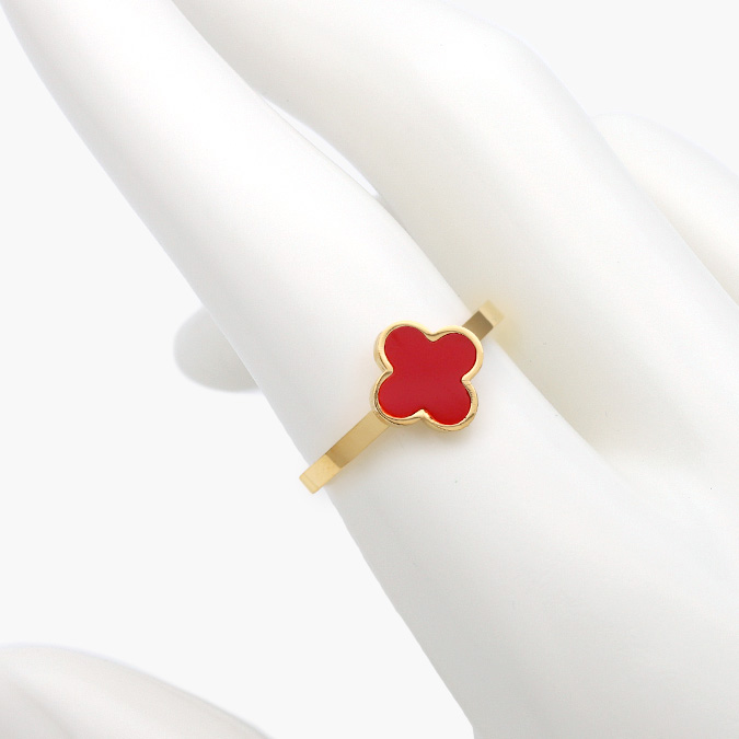 AB0408 Anillo Acero Inoxidable Flor Esmalte 0408 - Imagen 1