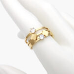 Anillo Acero Inoxidable Flores Zirconias 0411 - 7