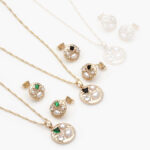 Set Chapa de oro Perlas 5593 - Blanca
