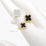 Anillo Acero Inoxidable Flor Esmalte 0413