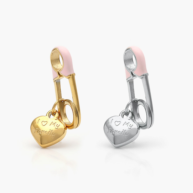 ACH0251 Dije Acero Inoxidable Corazón Clip 0251 - Imagen 1