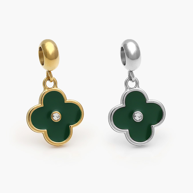 ACH0495 Dije Acero Inoxidable Flor Esmalte 495 - Imagen 1