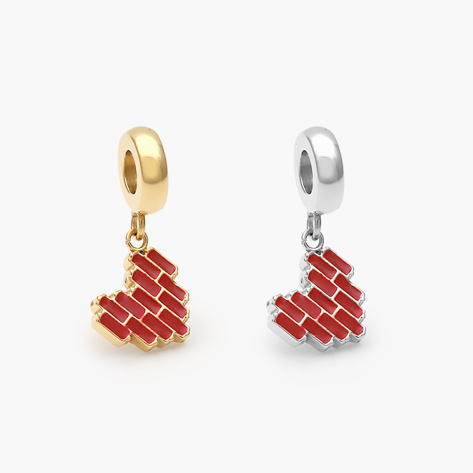ACH0498 Dije Acero Inoxidable Corazón Rojo 498 - Imagen 1