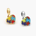 Dije Acero Inoxidable Corazón Autismo 510 - Oro