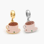 Dije Acero Inoxidable Taza Esmalte Rosa 518