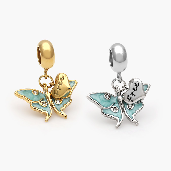 ACH0522 Dije Acero Inoxidable Mariposa Corazón 522 - Imagen 1