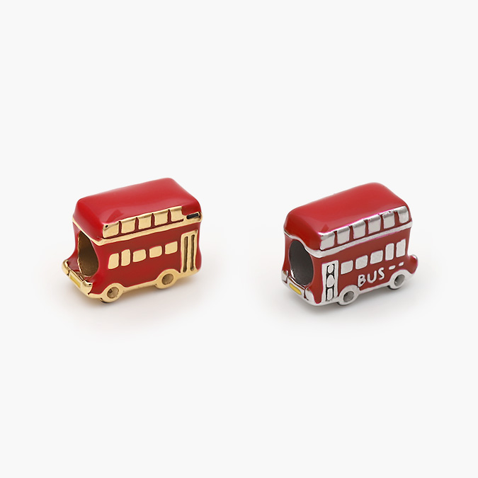 ACH0542 Dije Acero Inoxidable Bus Rojo 542 - Imagen 1