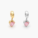 Dije Acero Inoxidable Corazón Zirconia 559