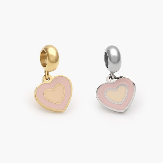 ACH0585 Dije Acero Inoxidable Corazón Esmalte 585 - Imagen 1