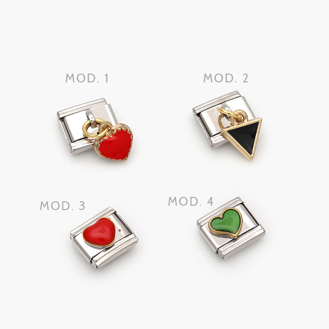 nom12 Charm Acero Inoxidable Nomination Corazones - Imagen 1