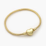 Pulso para Charms Corazón Chapa de Oro 005