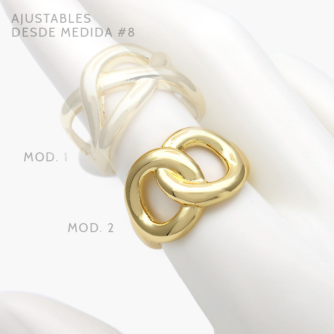 CTB1065 Anillo Chunky Chapa de oro 1065 - Imagen 1