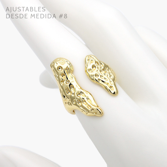 CTB1079 Anillo Chunky Chapa de oro 1079 - Imagen 1