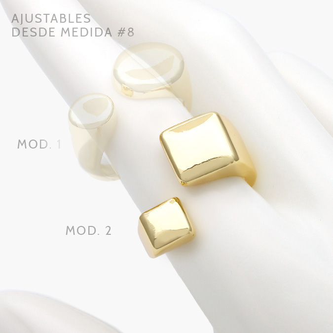 CTB1083 Anillo Chunky Chapa de oro 1083 - Imagen 1