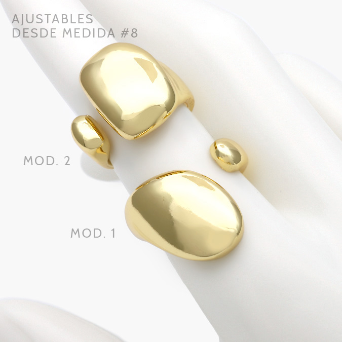 CTB1089 Anillo Chunky Chapa de oro 1089 - Imagen 1