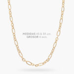 Cadena 4mm. Chapa de Oro 0106
