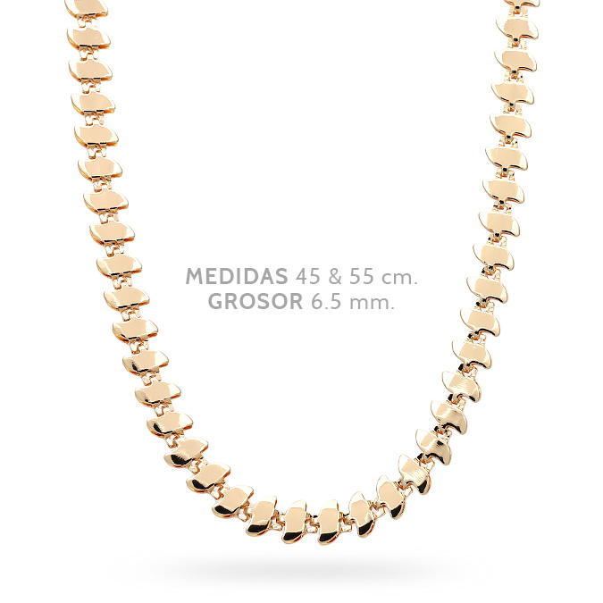 CTC0116 Cadena 6.5mm. Chapa de Oro 116 - Imagen 1