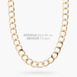 Cadena 7.5mm. Chapa de Oro 117 - 45cm.