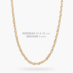 Cadena 3mm. Chapa de Oro 119
