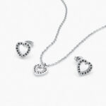 Juego Acero Inoxidable Corazón Zirconia 0080 - Imagen 2