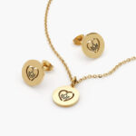 Juego Acero Inoxidable Corazón 0095