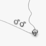 Juego Acero Inoxidable Triple Aros Corazones 0166 - Imagen 2