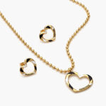 Juego Acero Inoxidable Corazones Esmalte 0180